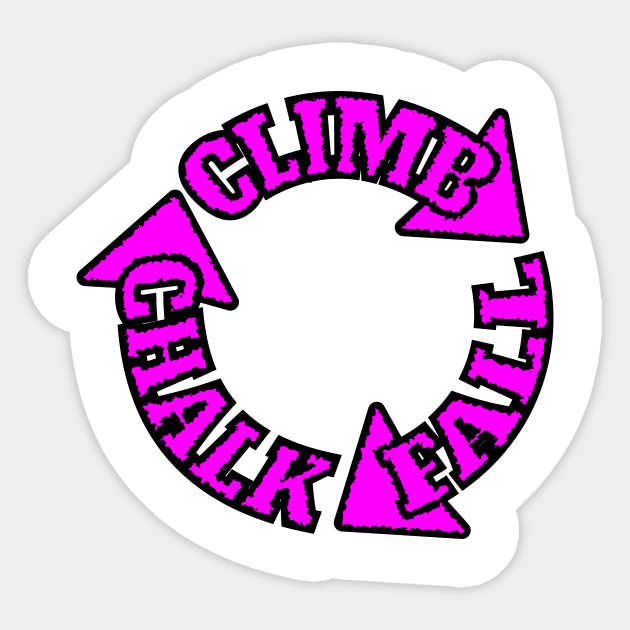 Chalk Climb Fall Repeat Sticker by Turtlewerx inc